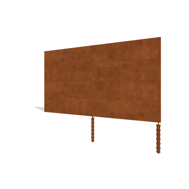 Corten steel garden fence H4 set 372 cm