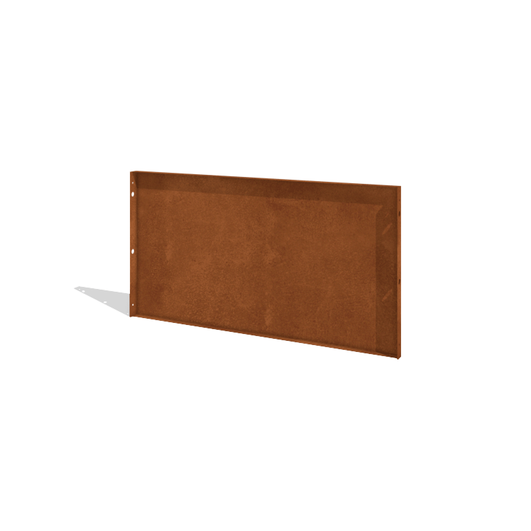 Corten steel garden fence H panel 120 x 63,3 cm