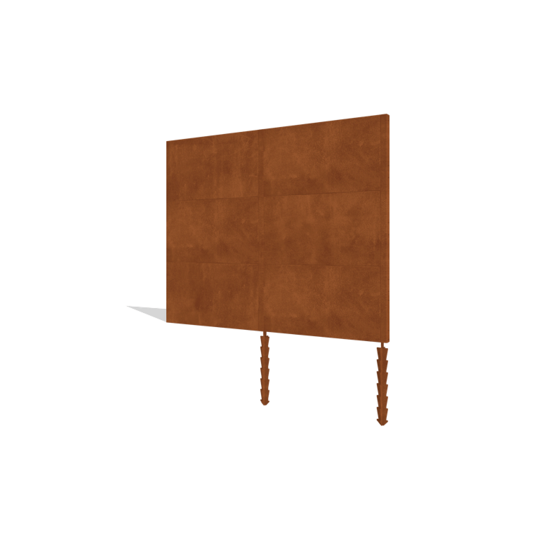 Corten steel garden fence H3 set 252 cm