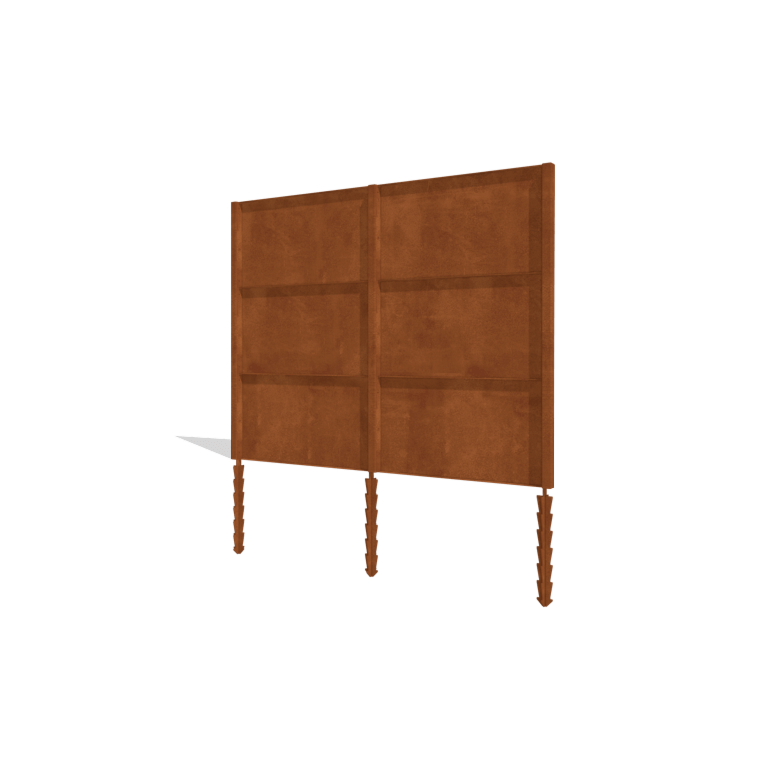 Corten steel garden fence H3 complete set 258 cm