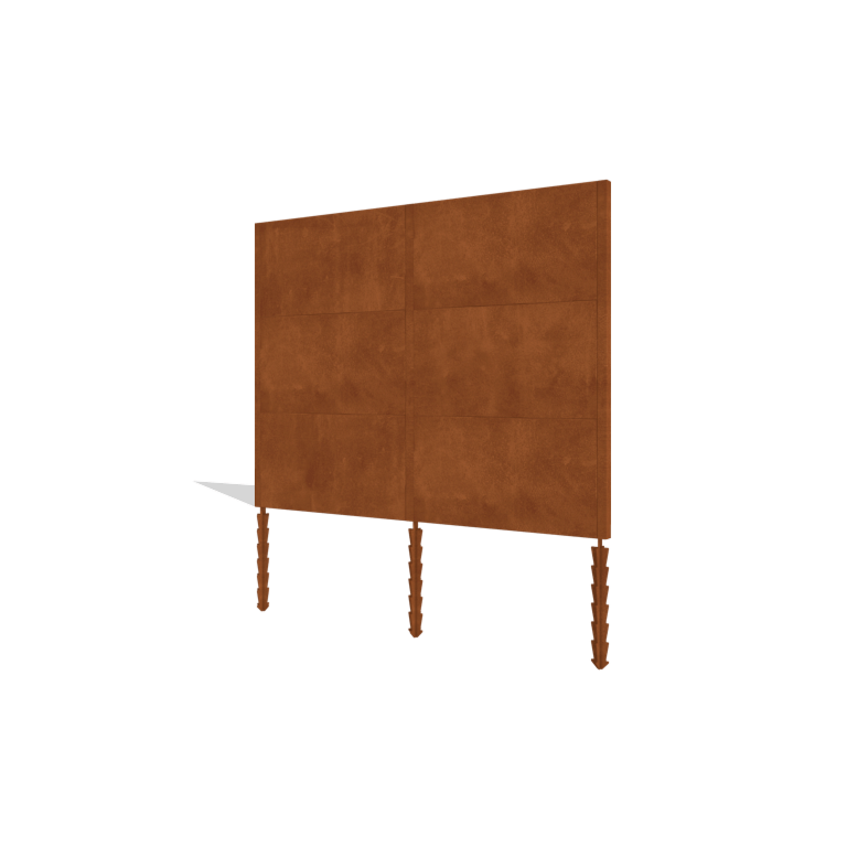 Corten steel garden fence H3 complete set 258 cm