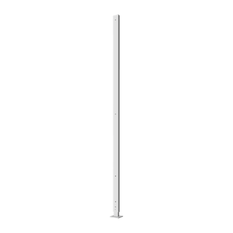 Powder coated garden panel post corner with flat base 190 x 6 x 6 cm