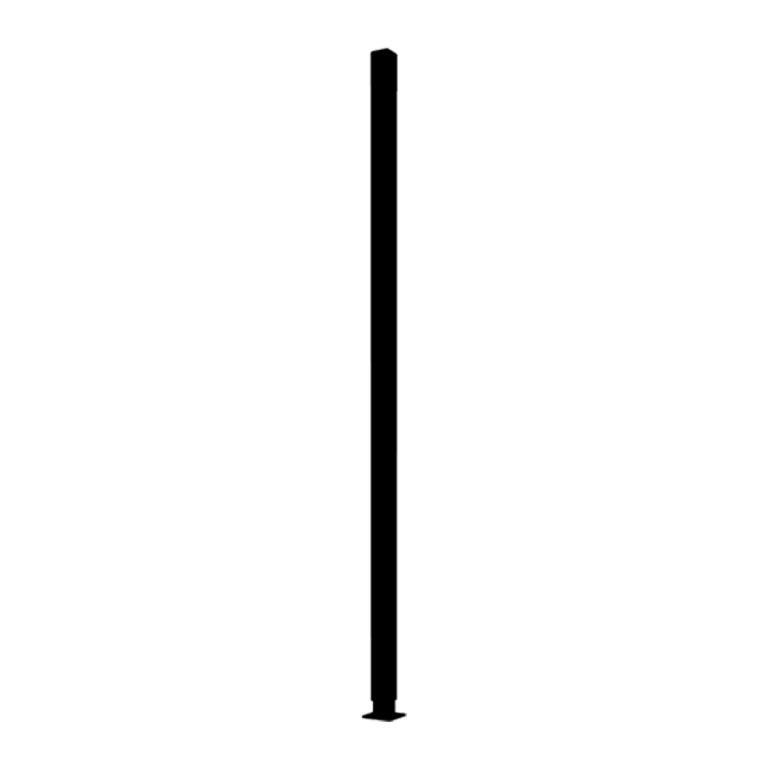 Powder coated garden panel post straight with flat base 190 x 6 x 3 cm