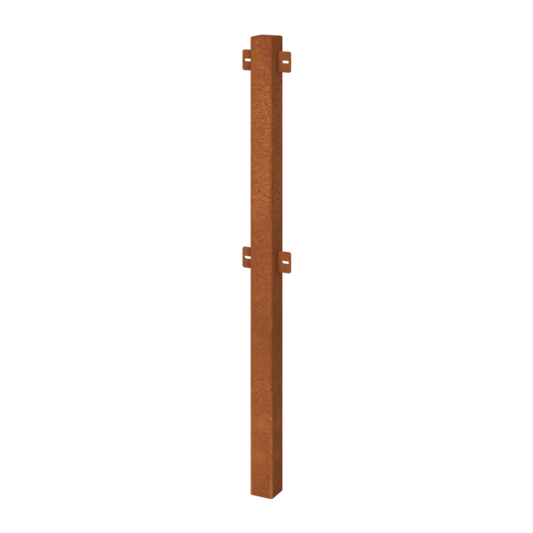 Corten steel decorative fence intermediate post