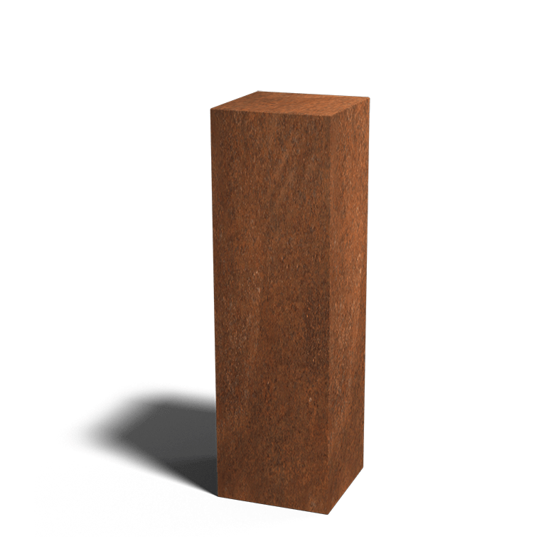 Corten steel pedestal Ohio 30 x 30 x 100 cm