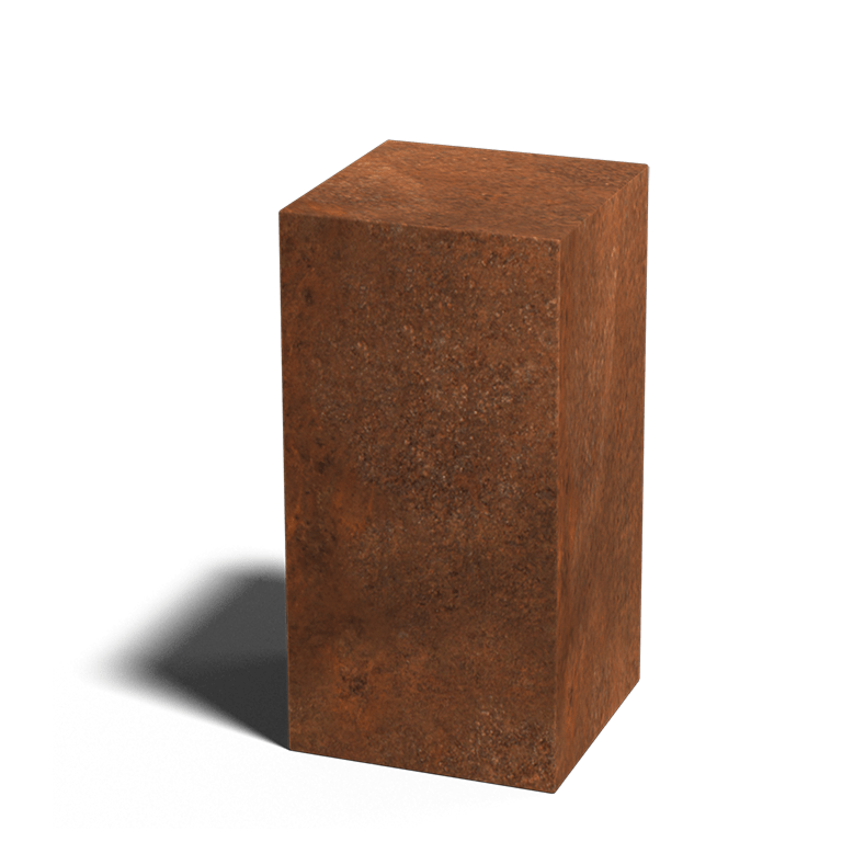 Corten steel pedestal Ohio 30 x 30 x 60 cm