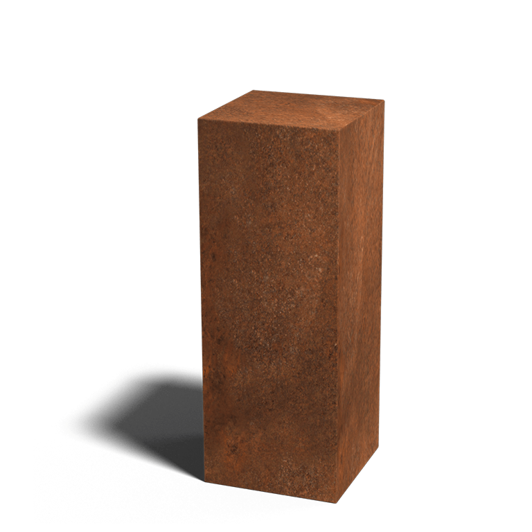 Corten steel pedestal Ohio 30 x 30 x 80 cm