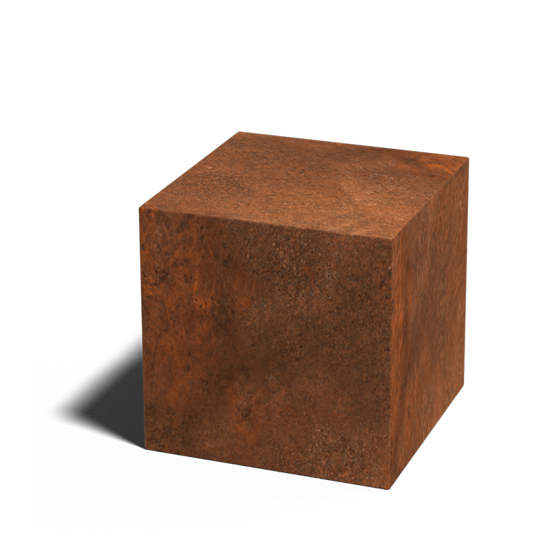 Corten steel pedestal Ohio 40 x 40 x 40 cm