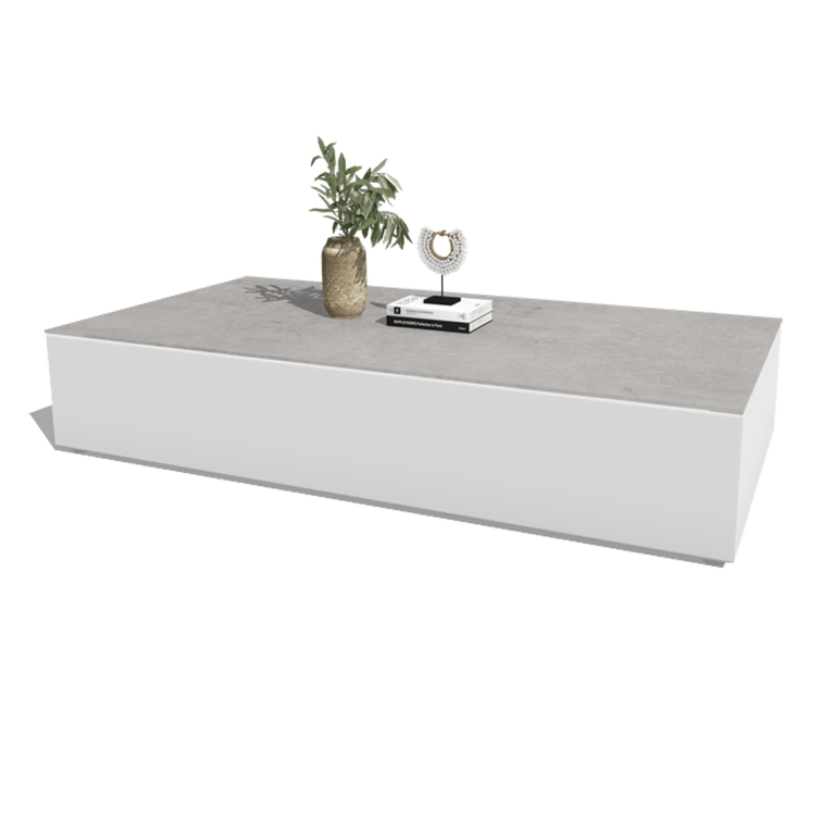 Aluminium coffee table Vittoria 160 x 80 x 30 cm