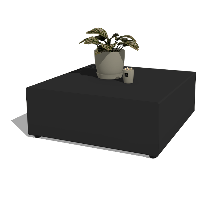 Aluminium coffee table Vittoria 80 x 80 x 30 cm