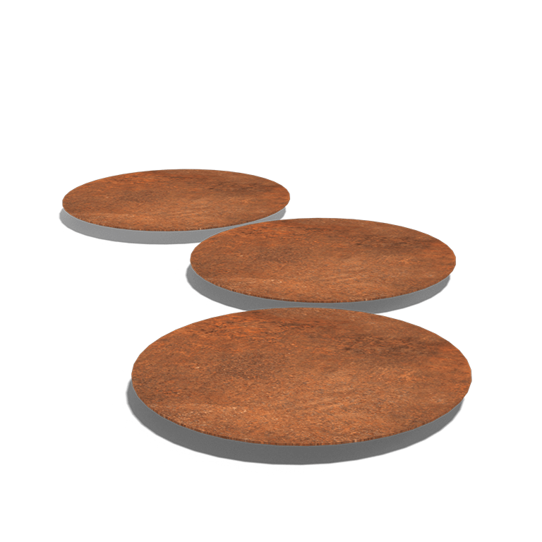 Corten steel stepping stone Round 50