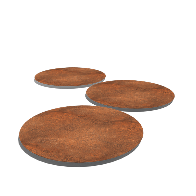 Corten steel stepping stone Round 75