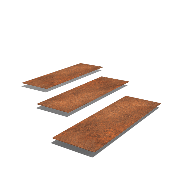 Corten steel stepping stone Rectangle 75 x 25 cm