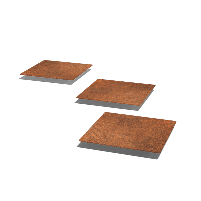 Corten steel stepping stone Square 30 x 30 cm