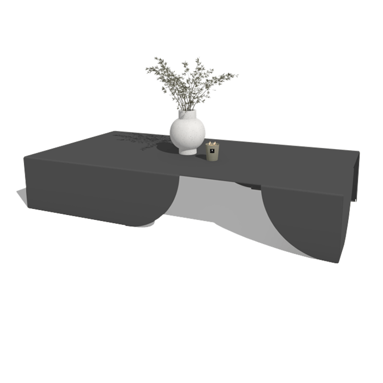 Aluminium coffee table Savuto 160 x 80 x 30 cm