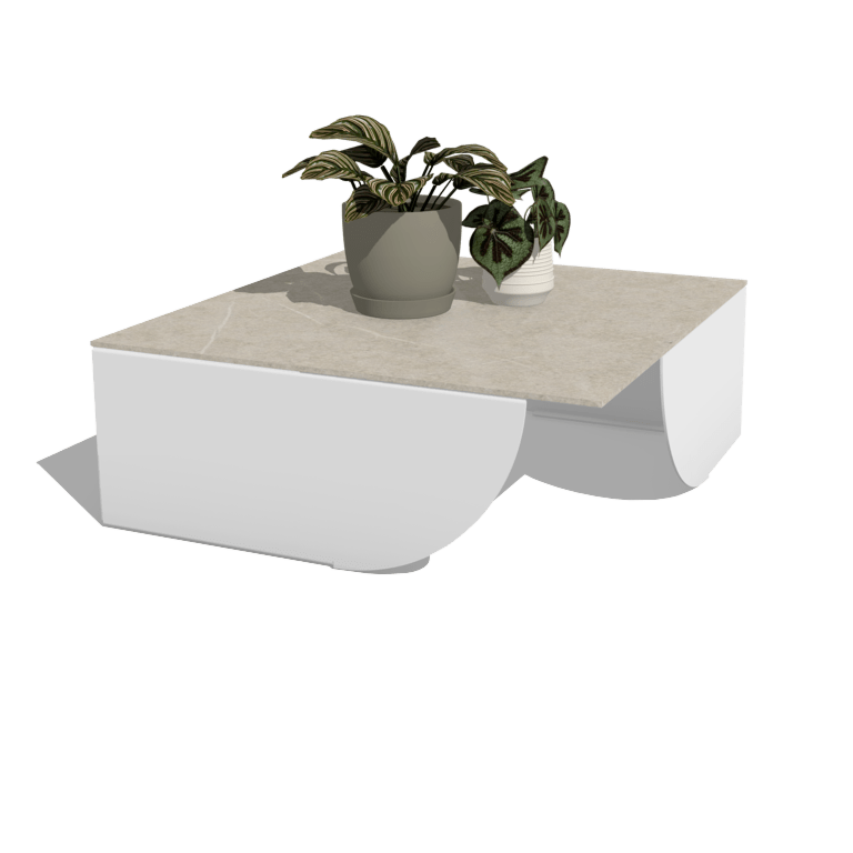 Aluminium coffee table Savuto 80 x 80 x 30 cm