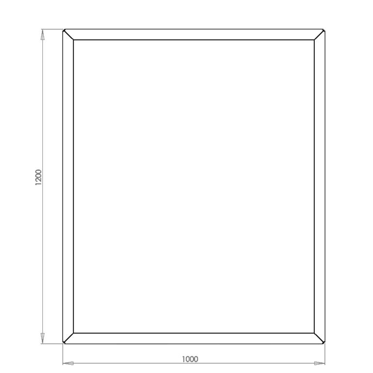 Powder coated steel planter Texas 100 x 120 cm
