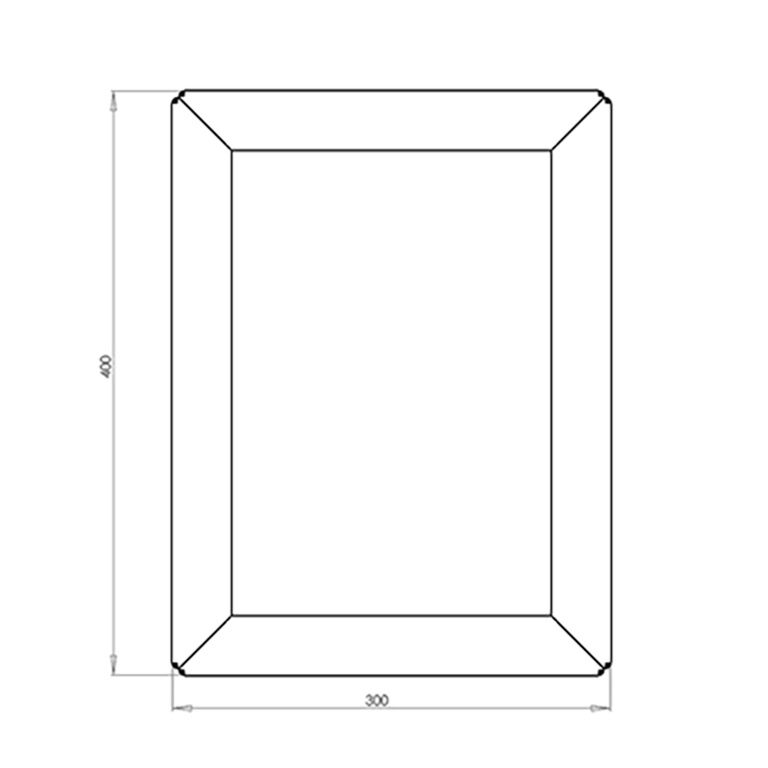 Powder coated steel planter Texas 30 x 40 cm