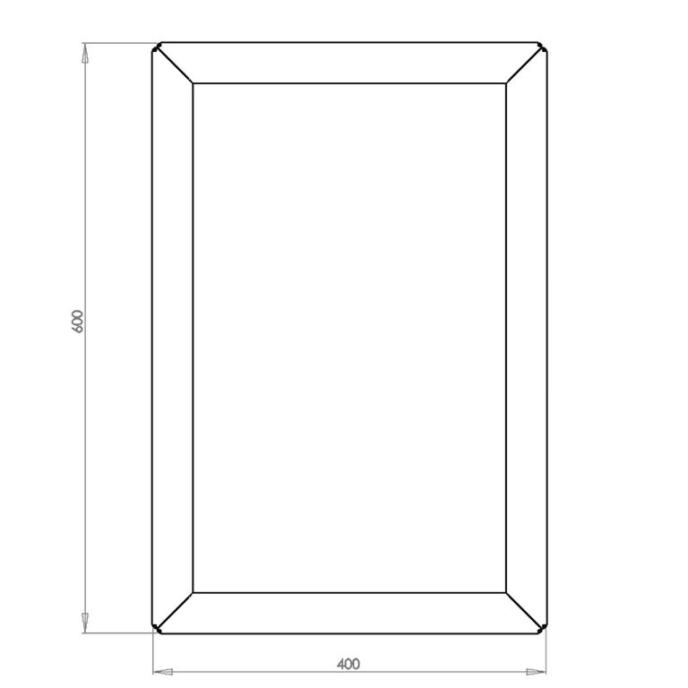 Powder coated steel planter Texas 40 x 60 cm
