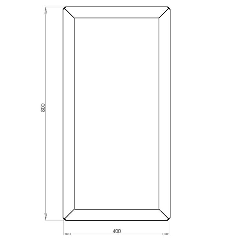 Powder coated steel planter Texas 40 x 80 cm