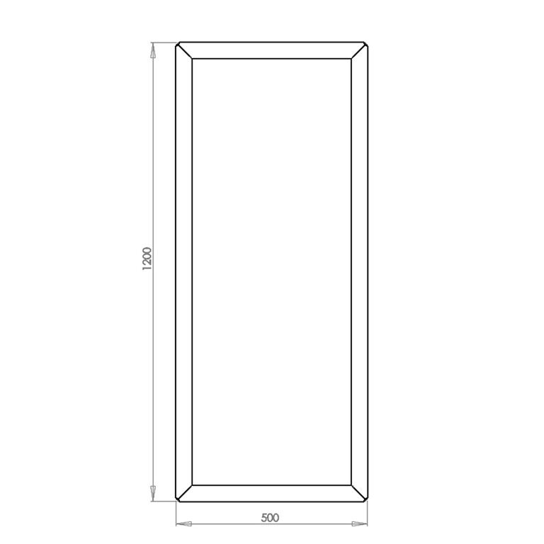 Powder coated steel planter Texas 50 x 120 cm