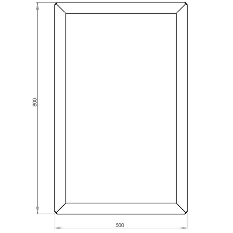 Powder coated steel planter Texas 50 x 80 cm