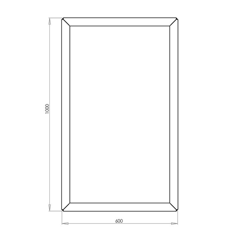 Corten steel planter Texas 60 x 100 cm