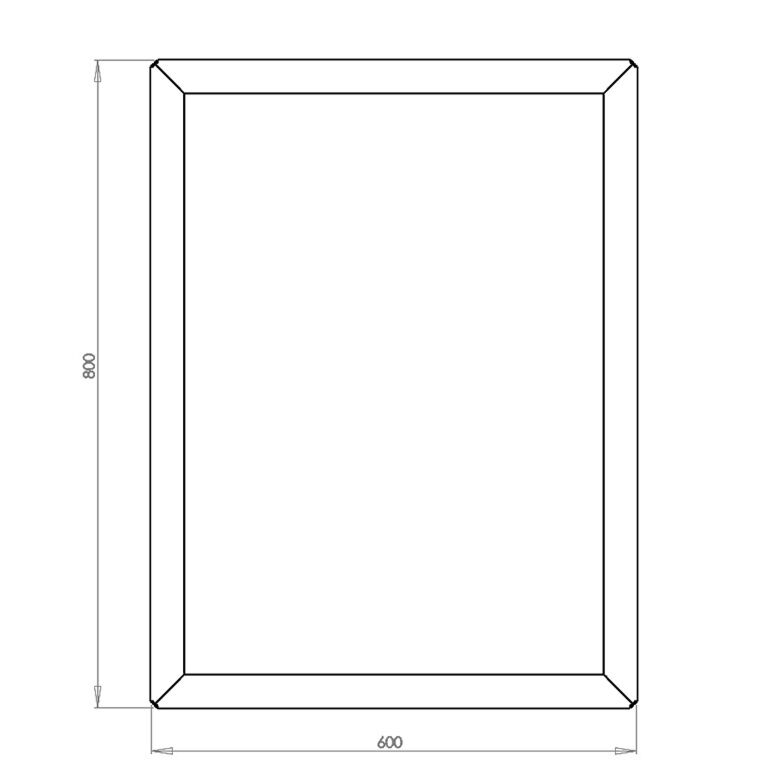 Powder coated steel planter Texas 60 x 80 cm