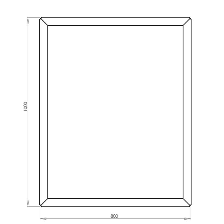 Powder coated steel planter Texas 80 x 100 cm