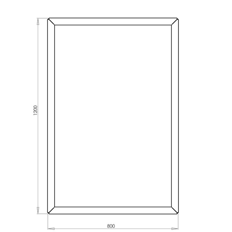 Powder coated steel planter Texas 80 x 120 cm