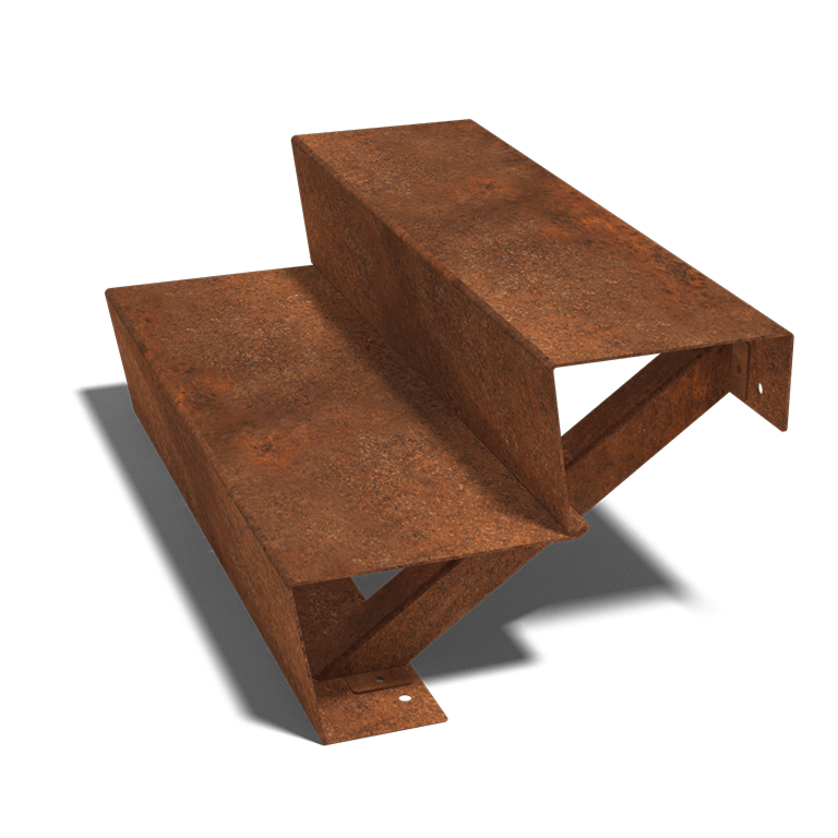 Corten steel stairs New York 2-step (width 120 cm)