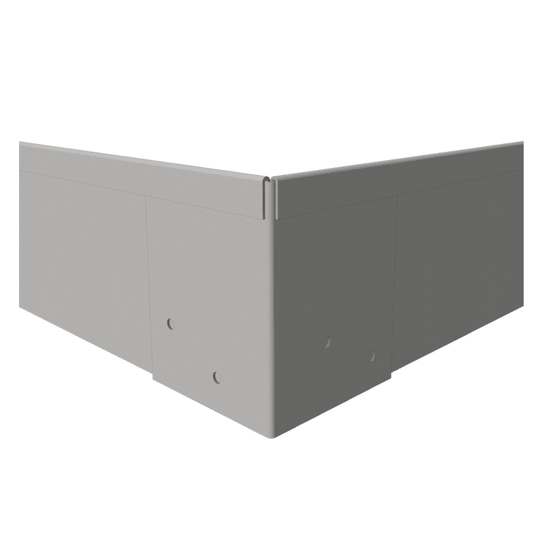 Galvanised steel coupling plate 90º low 12 - 15 cm