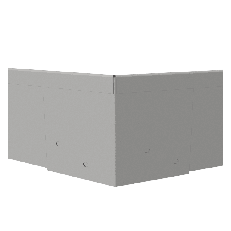 Galvanised steel coupling plate 45º low 12 - 15 cm