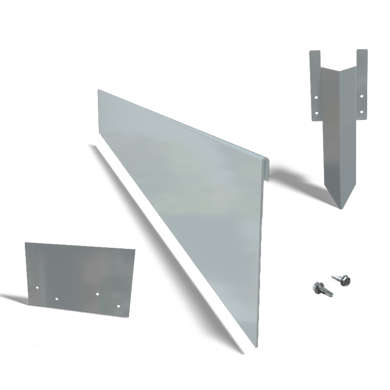 Galvanised steel border edge flattened 13 cm complete set per 15 metres