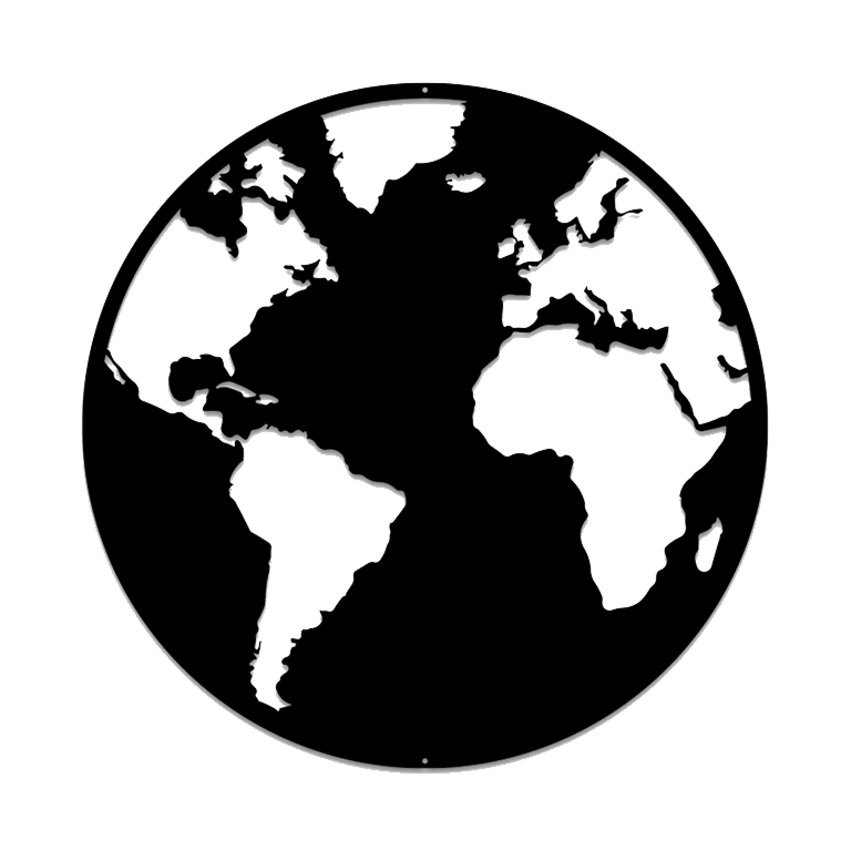 Metal wall decor Globe
