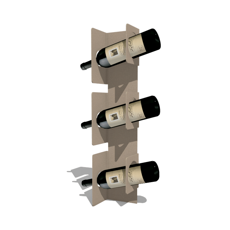 Powder coated steel wine rack Veneto 60 cm