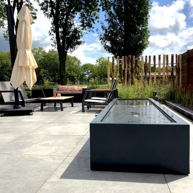 Aluminium water table 300 x 80 x 40 cm