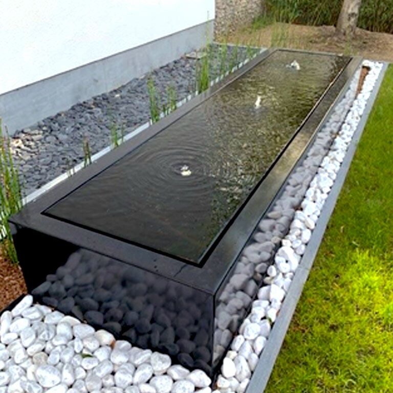 Aluminium water table 300 x 80 x 40 cm