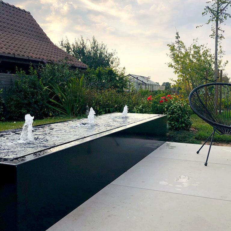 Aluminium water table 300 x 80 x 40 cm