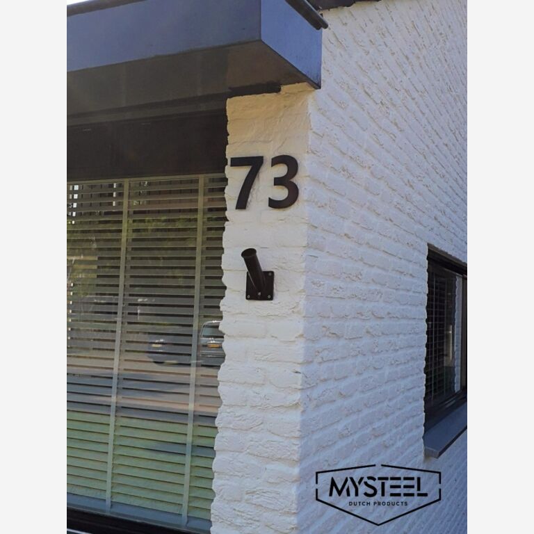 Black Stainless steel house number 2 - 15 cm