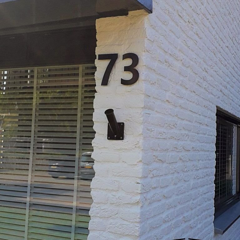 Black Stainless steel house number 7 - 15 cm
