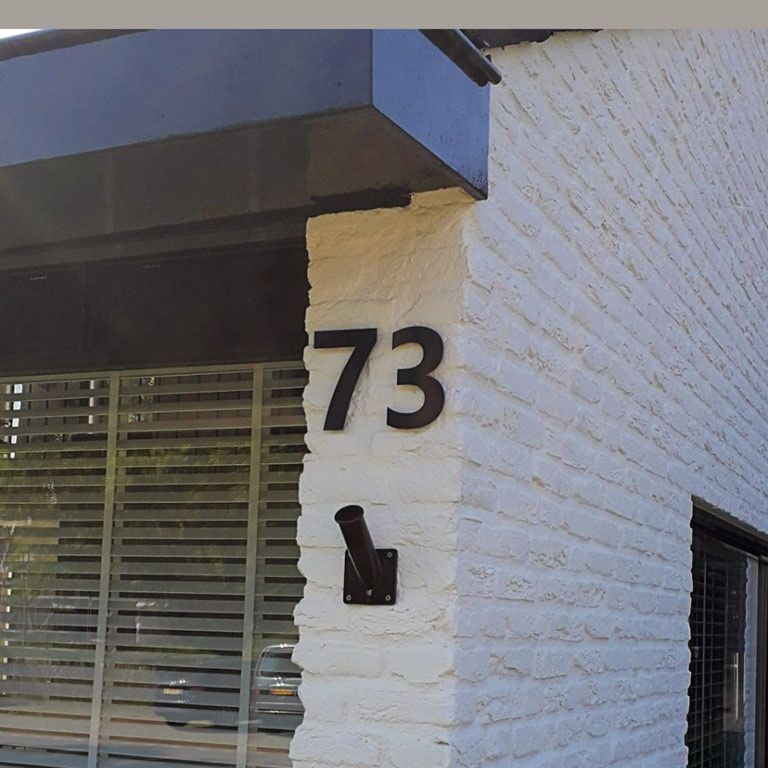 Black Stainless steel house number 8 - 15 cm