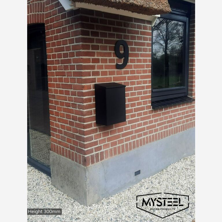 Black Stainless steel house number 2 - 30 cm