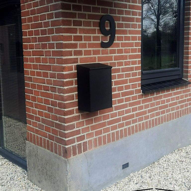 Black Stainless steel house number 1 - 30 cm