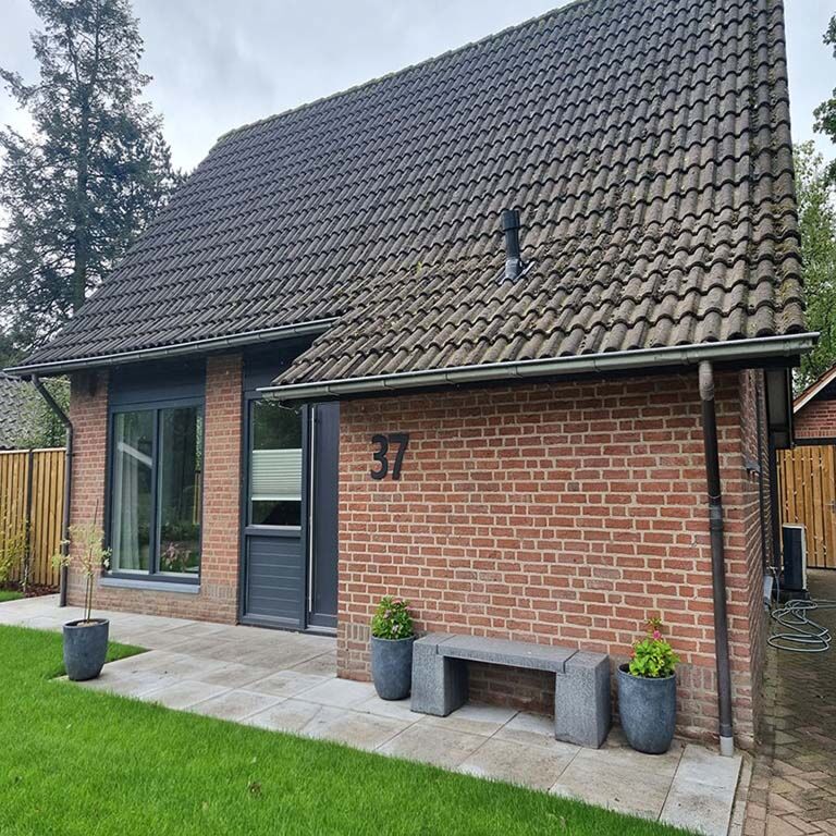 Black Stainless steel house number 3 - 30 cm