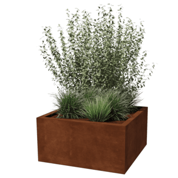 Corten steel welded planters Montana 80 x 80 x 40 cm