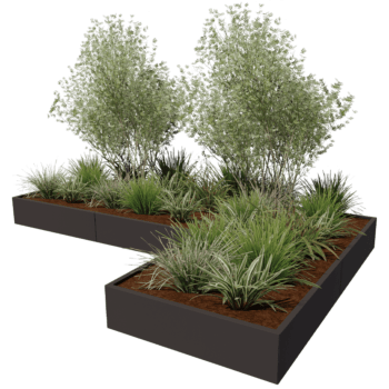 Powder coated steel planter Kansas 120