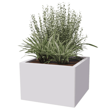Powder coated steel planter Miami 60 x 60 cm