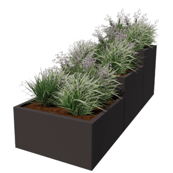 Powder coated steel planter Miami special III 80