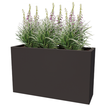 Steel planter - Rectangle - 100 x 30 x 30 cm - Other RAL colour - Without bottom plate